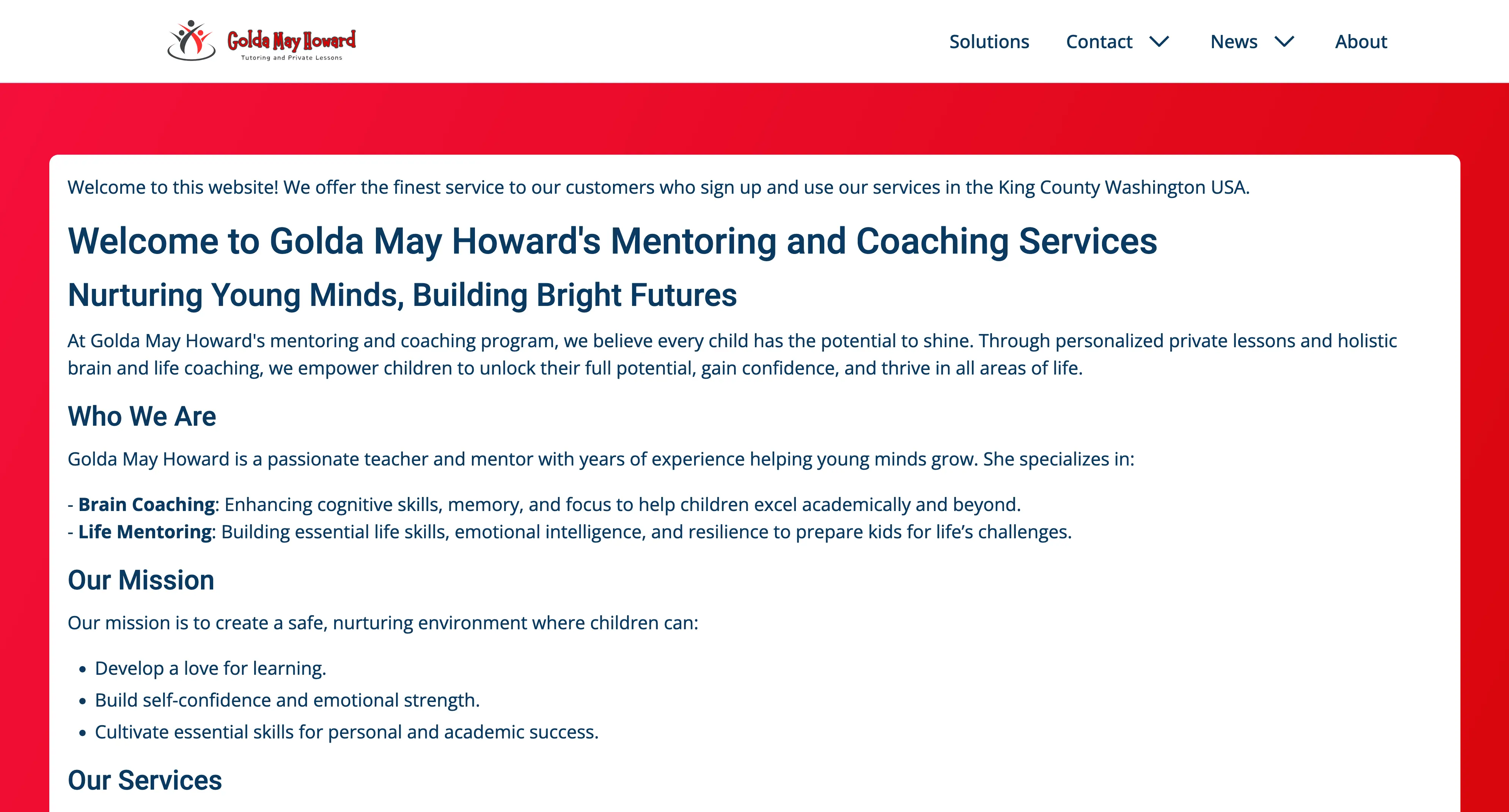 GoldaMayHoward.com Website Preview GoldaMayHoward.com Website Preview